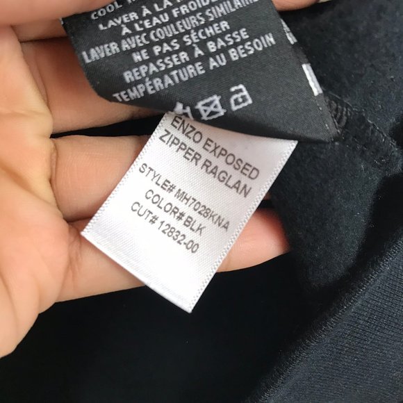 NWT Hudson Black Enzo Exposed Raglan Sweater XL - Picture 8 of 8